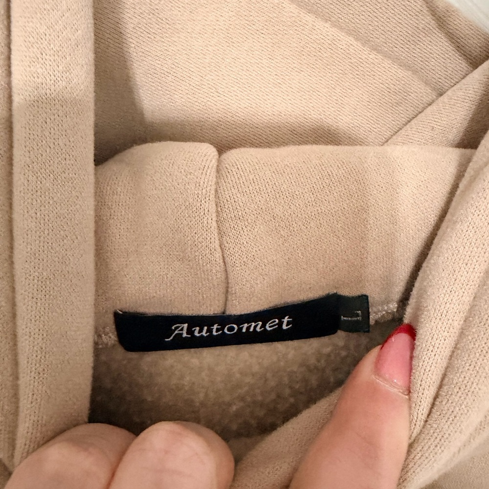 Women's Cozy Tan Hoodie - Picture 3 of 3